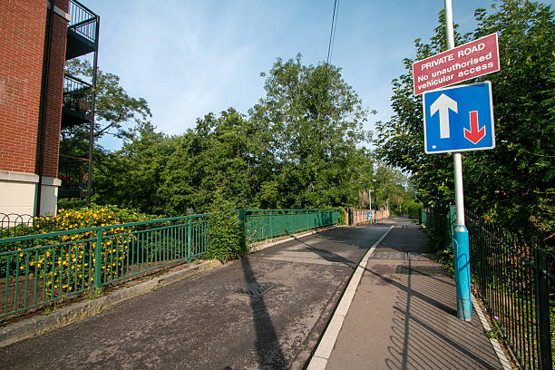 Private Road in Tonbridge at Kent, England