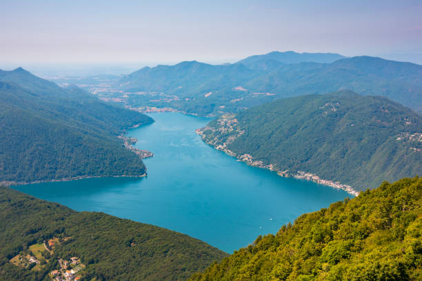 istock Beautiful mountain lake with a bridge in Switzerland 1467054174