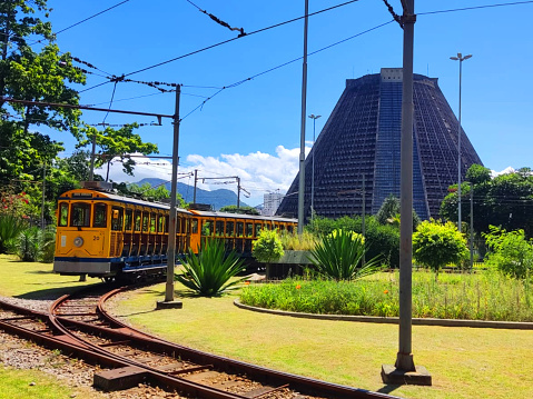 Parque dos cable cars do rio de janeiro, historical site of santa teresa in the city center