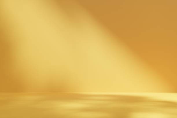 istock Podium 3D on yellow backdrop.Product display presentation.Abstract scene leaf shadow background.Pedestal product on Minimal scene.Geometric platform show cosmetic product,mockup.3D rendering 1467059418