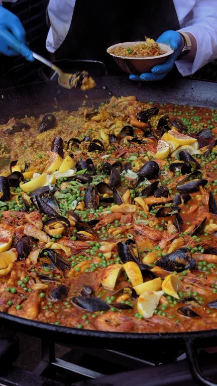 Delicious Paella. Street food