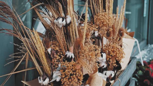 istock Boho Decorative Bouquet Made with Dried Plants and Grass 1467069333