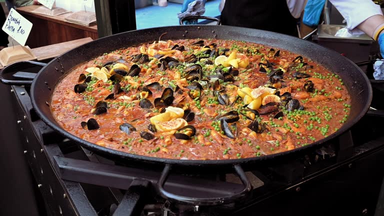 Delicious Paella. Street food