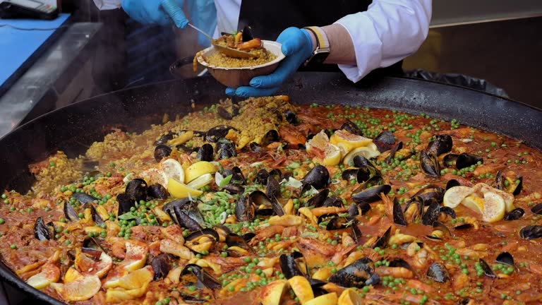 Delicious Paella. Street food