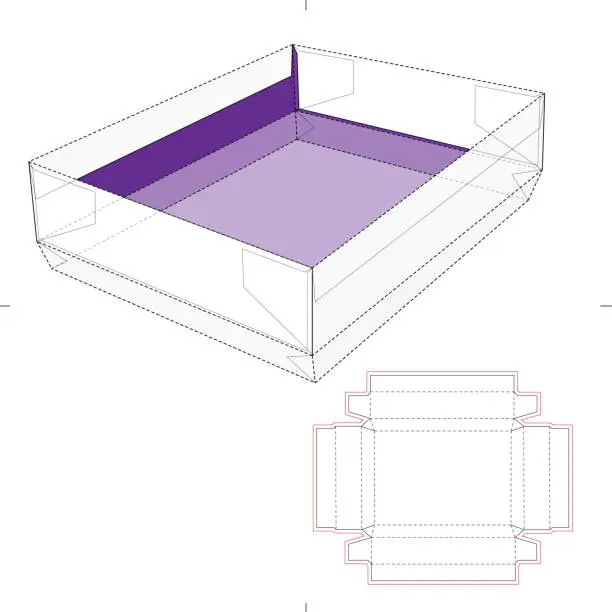 Vector illustration of Tray box