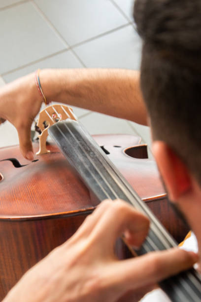 istock Close-up of human playing cello. 1467103139