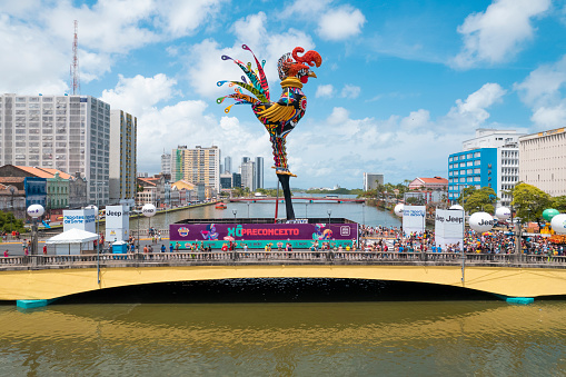 Galo da Madrugada is a traditional carnival block, considered the largest in the world, which parades during Carnival in Recife, in the state of Pernambuco in Brazil.