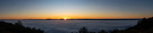 Sunrise on the mountain in Lewisburg, West Virginia