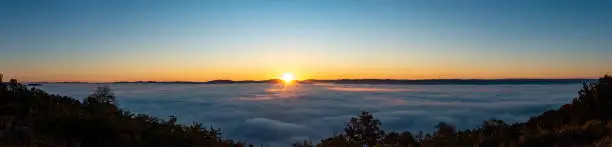 Sunrise on the mountain in Lewisburg, West Virginia