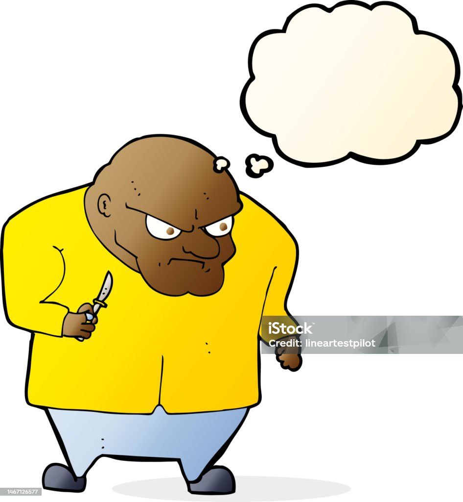 Think Evil Animation Cartoon Evil Man With Thought Bubble Stock Illustration - Download ...