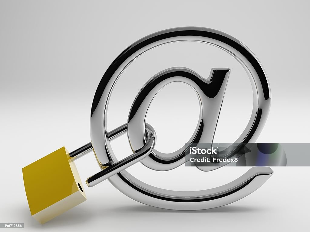 Unsecure e-mail - Royalty-free Arroba Foto de stock