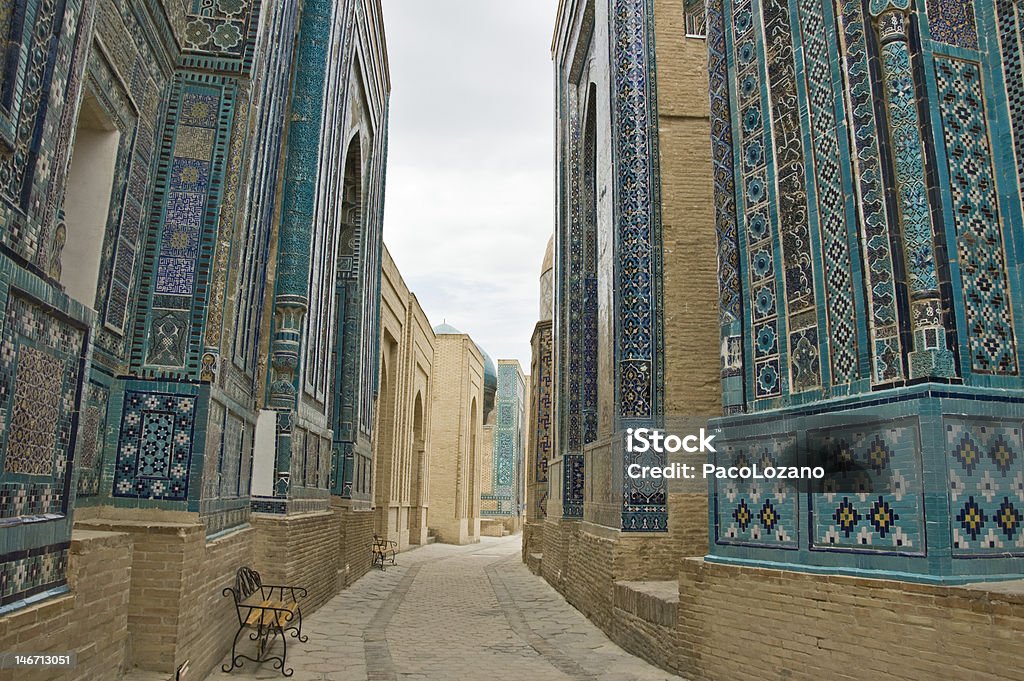 Necropolis in Samarkand Necropolis of Shah-i-Zinda, Samarkand Samarkand Stock Photo