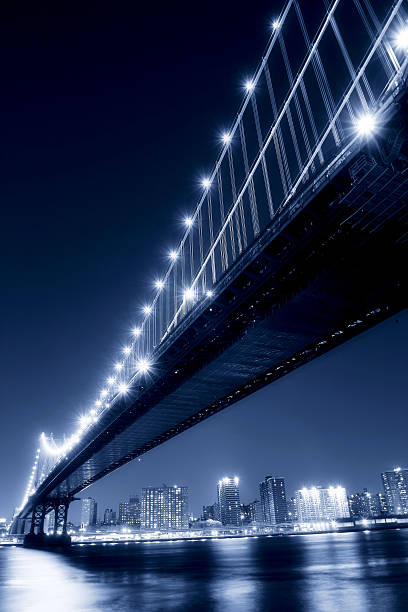 istock Manhattan Bridge and skyline At Night 146713055