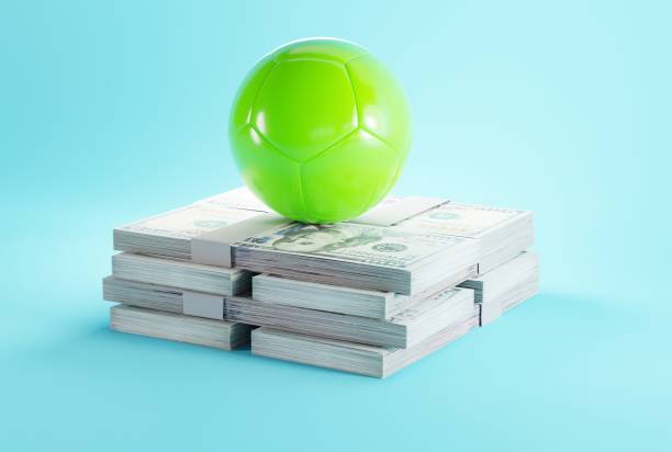 istock Ball on a pile of banknotes. 1467133937
