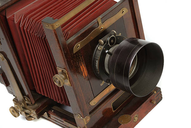 istock vintage wood frame photo camera 146713703