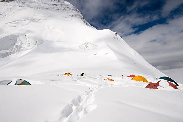 istock chan tengri tents in second camp 146713873