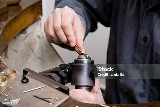 Goldsmith Work In Progress Stock Photo - Download Image Now - Blue-collar Worker, Craftsperson, Equipment