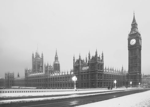 Big Ben in a rare Snow Blizzard