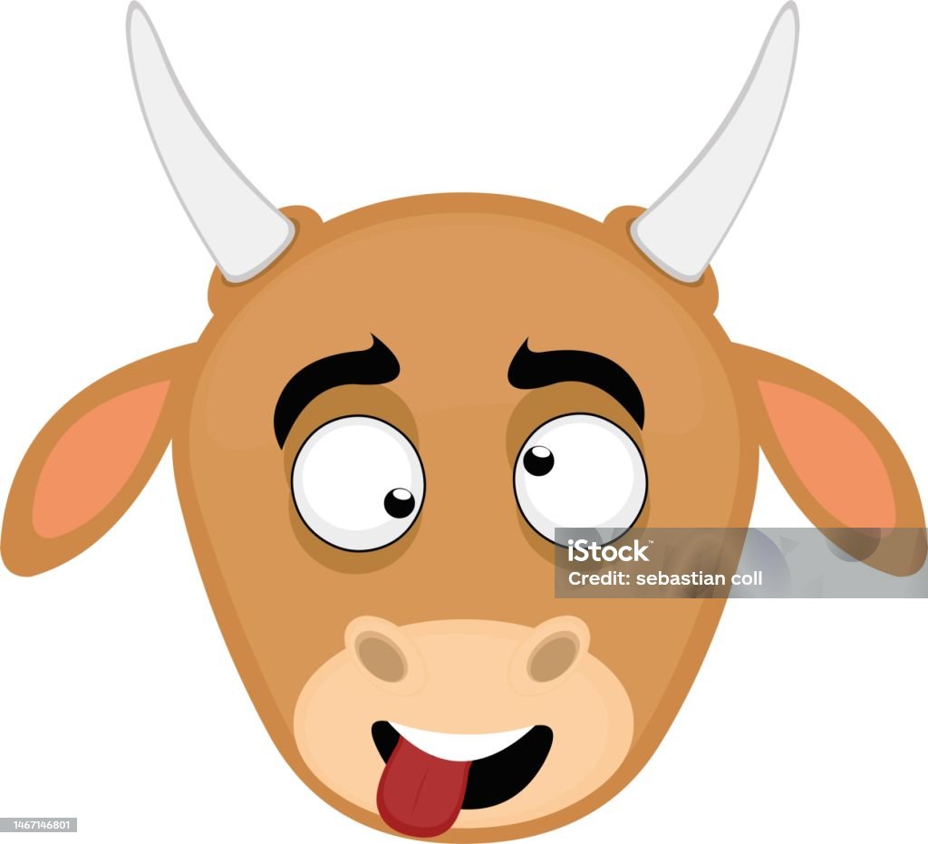 Cow Exploding Head Cartoon Vector Head Cow Expression Madness Stock Illustration - Download Image ...