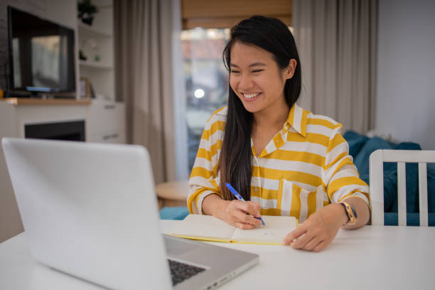 istock Young woman working from home 1467147007