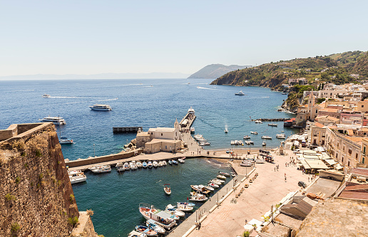 Amazing Seascapes of The Aeolian Islands (Isole Eolie) in Lipari, Messina Province, Sicily, Italy.