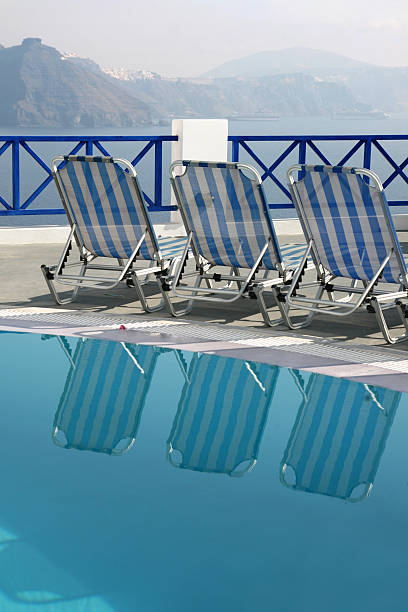 istock Swimming pool with mediterranean sea view. 146716439