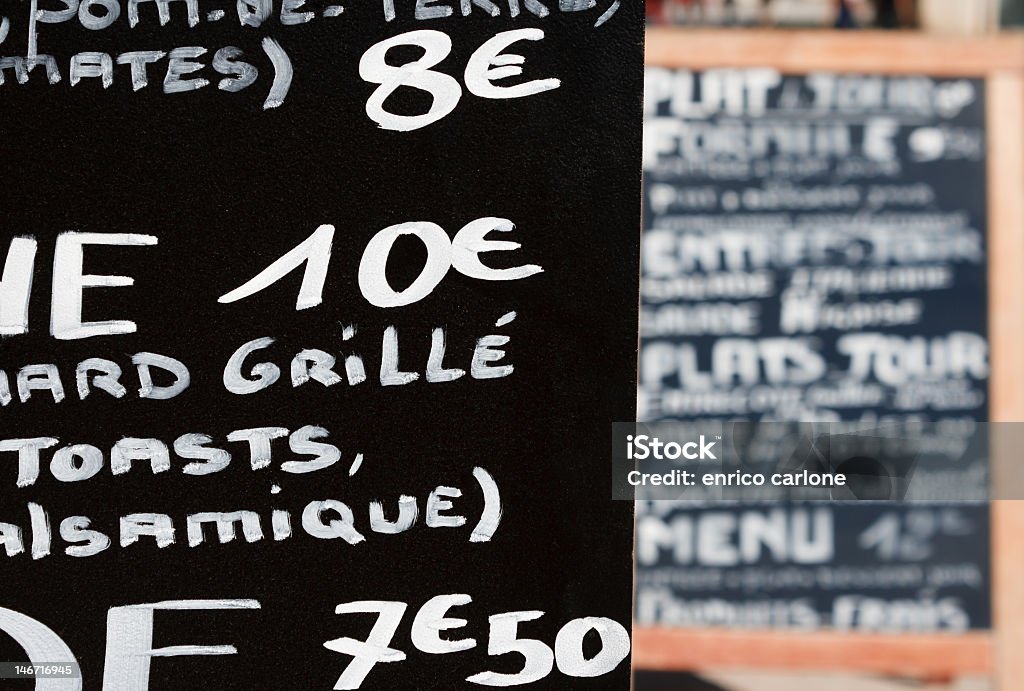 French menu Handwritten French menu Menu Stock Photo