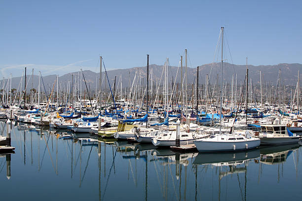 Ships in Harbor stock photo