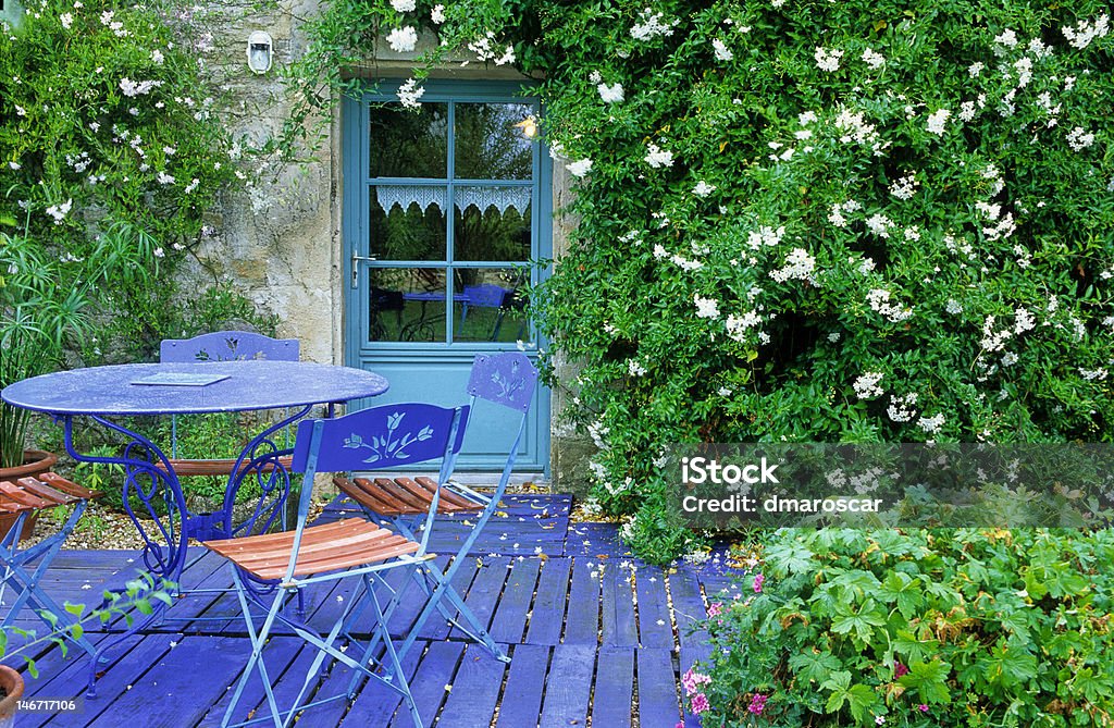 Garten-patio - Lizenzfrei Blau Stock-Foto