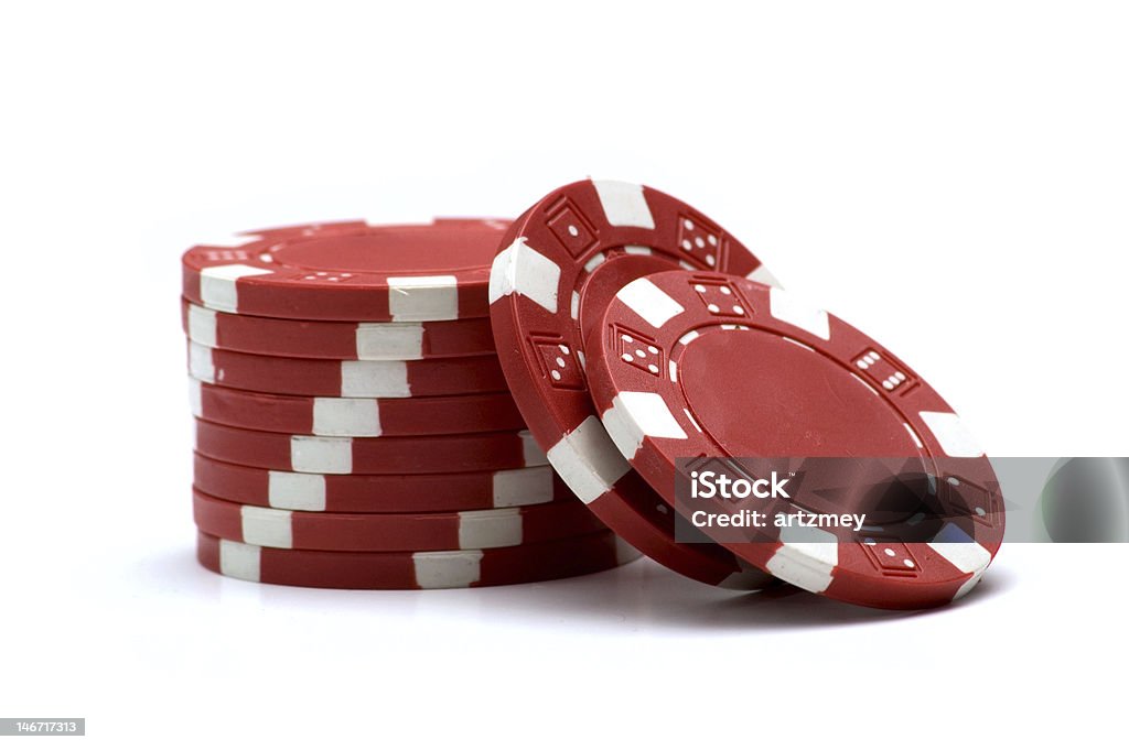 Chips de Poker vermelho - Royalty-free Ficha de Apostas Foto de stock