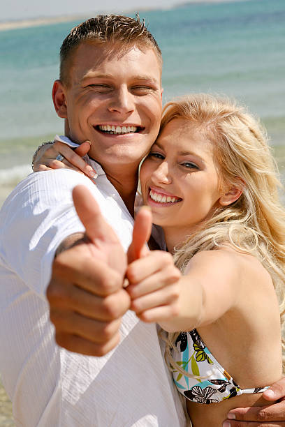 istock Couple with thumbs-up 146717637