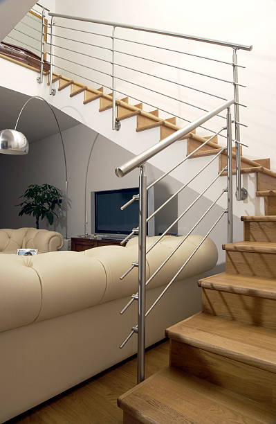 istock Stainless steel stair 146717755