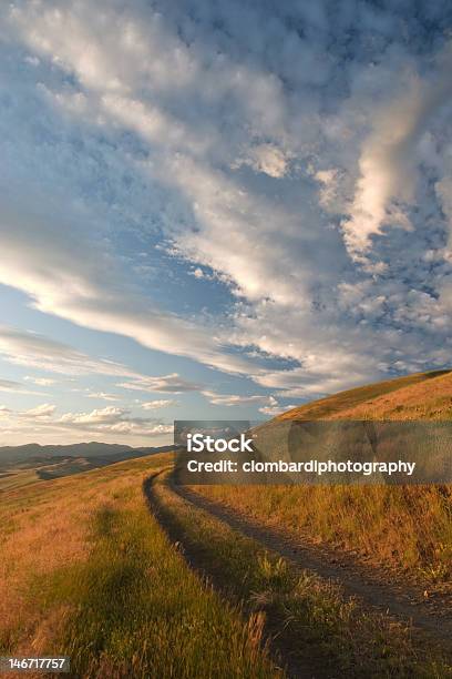 Antigua Carretera En La Ladera De La Colina Foto de stock y más banco de imágenes de Montana - Montana, Missoula, Carretera de campo