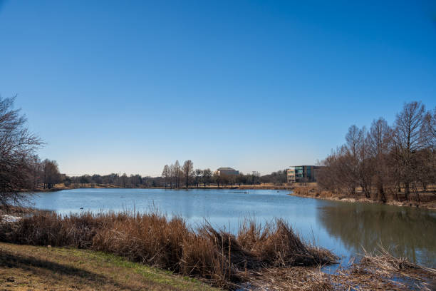 White Rock Creek Legacy Plano Texas stock photo