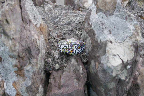 You rock kindness rock in between larger rocks