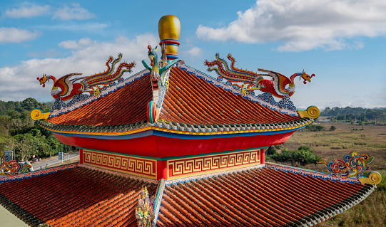 Viharn Sien, temple, landmark for tourist at Bangkok,Thailand. Most favorite landmark for travel. Thailand traditional temples and architecture