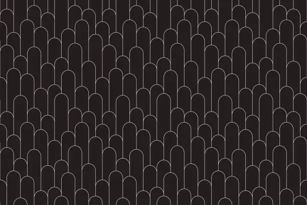 Vector illustration of Seamless Geometric Vector Wave Pattern