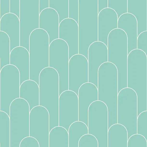 Vector illustration of Seamless Geometric Vector Wave Pattern