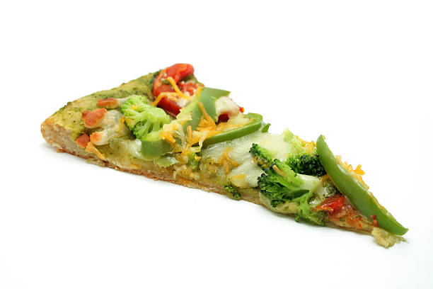 Vegetarische pizza slice – Foto