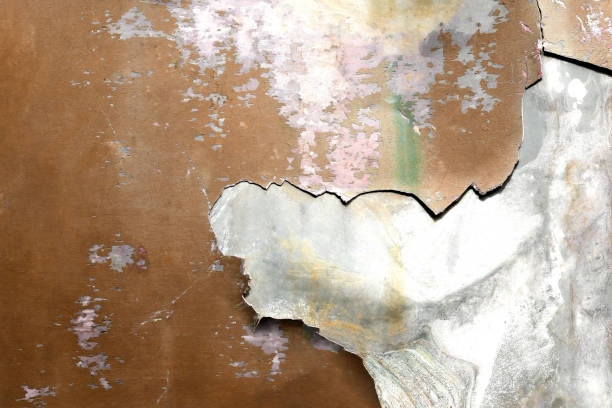 istock Old cracked paint on a rusty metal surface background. 1467189488