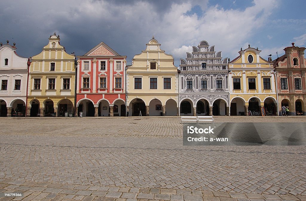 houses in Telc Renaissance houses in Telc Telc Stock Photo