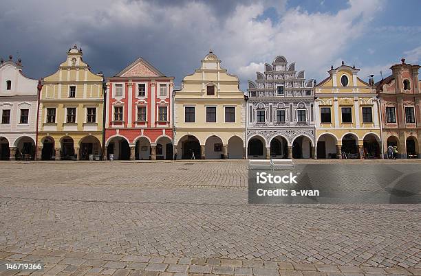 Houses In Telc Stock Photo - Download Image Now - Telc, Architecture, Building Exterior