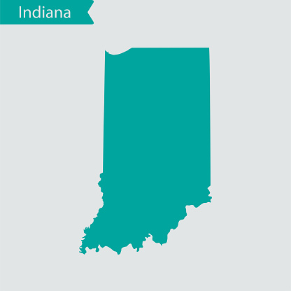 vector of the Indiana map