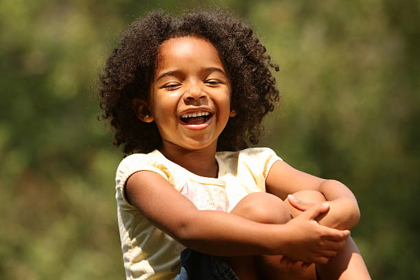 Laughing African American Child stock photo