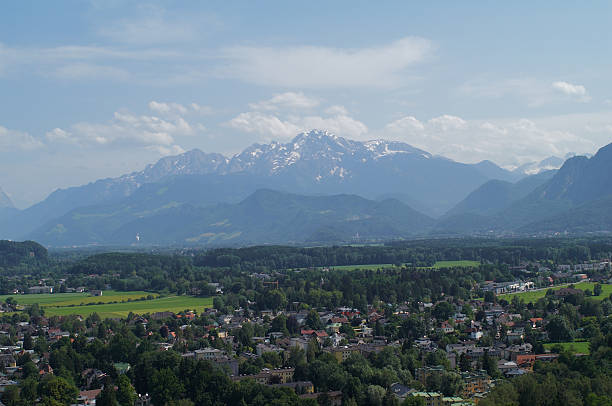 Alpines and valley stock photo