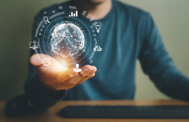 istock Business entrepreneur using search engine optimization SEO to create marketing campaign to increase sale revenue and drive traffic for online sales transaction. Global business strategy with internet. 1467202908