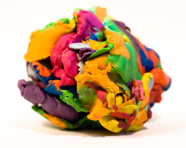 Colorful ball of modeling clay