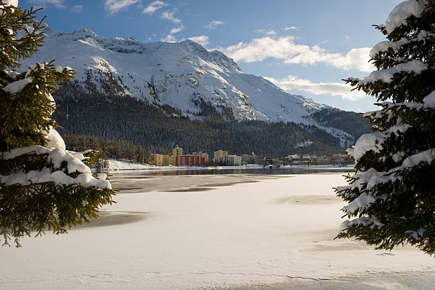 istock Modern buildings among a snowy landscape 146720622
