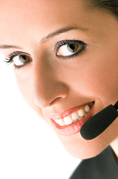 Call center operator stock photo