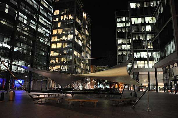 istock London Office Buildings at night nr Spitalfields 146720957